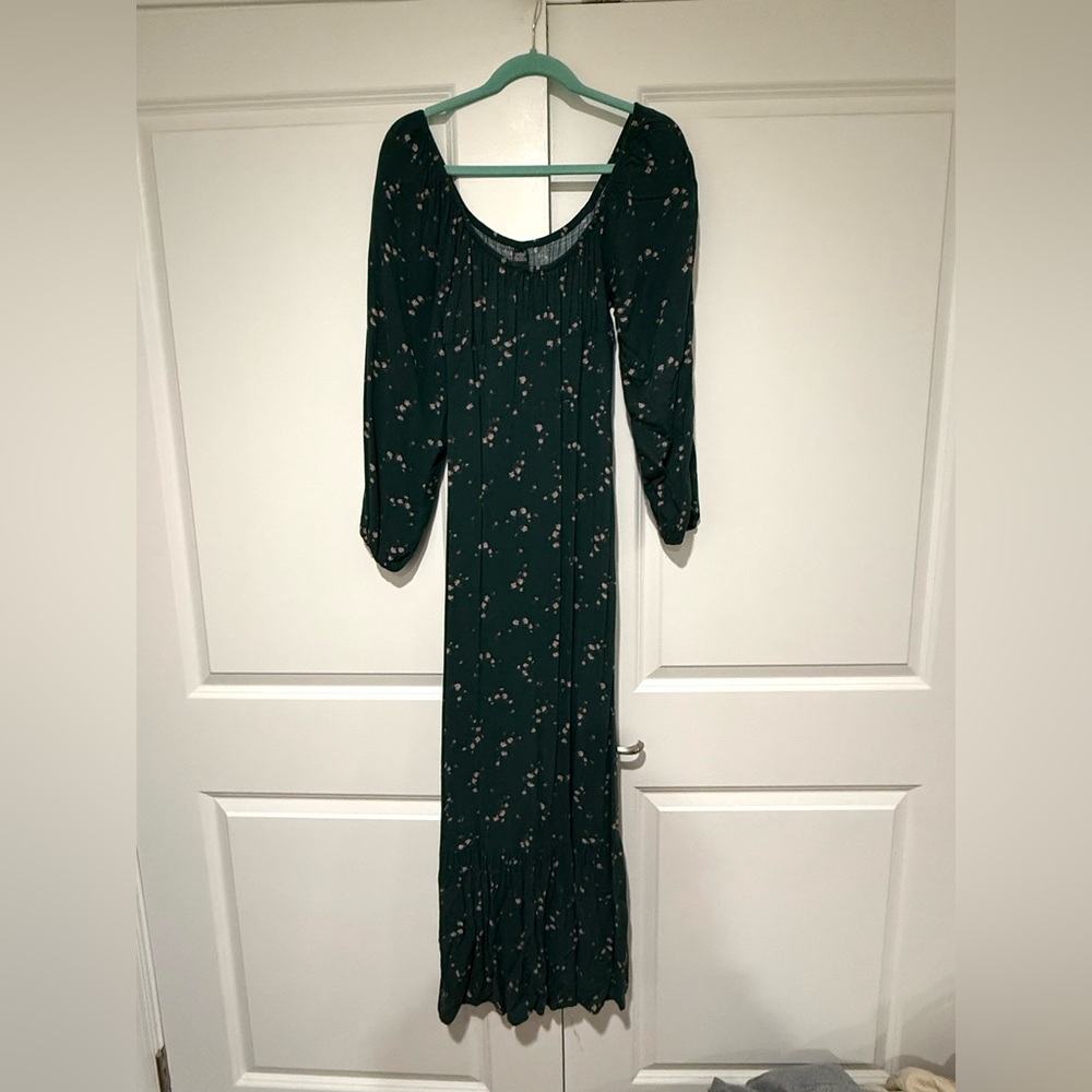 wild fable Dark Green Floral Maxi Dress